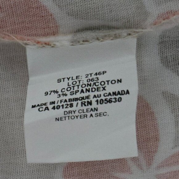 Cotton Floral Print Pants, Size 6 - Picture 3 of 5